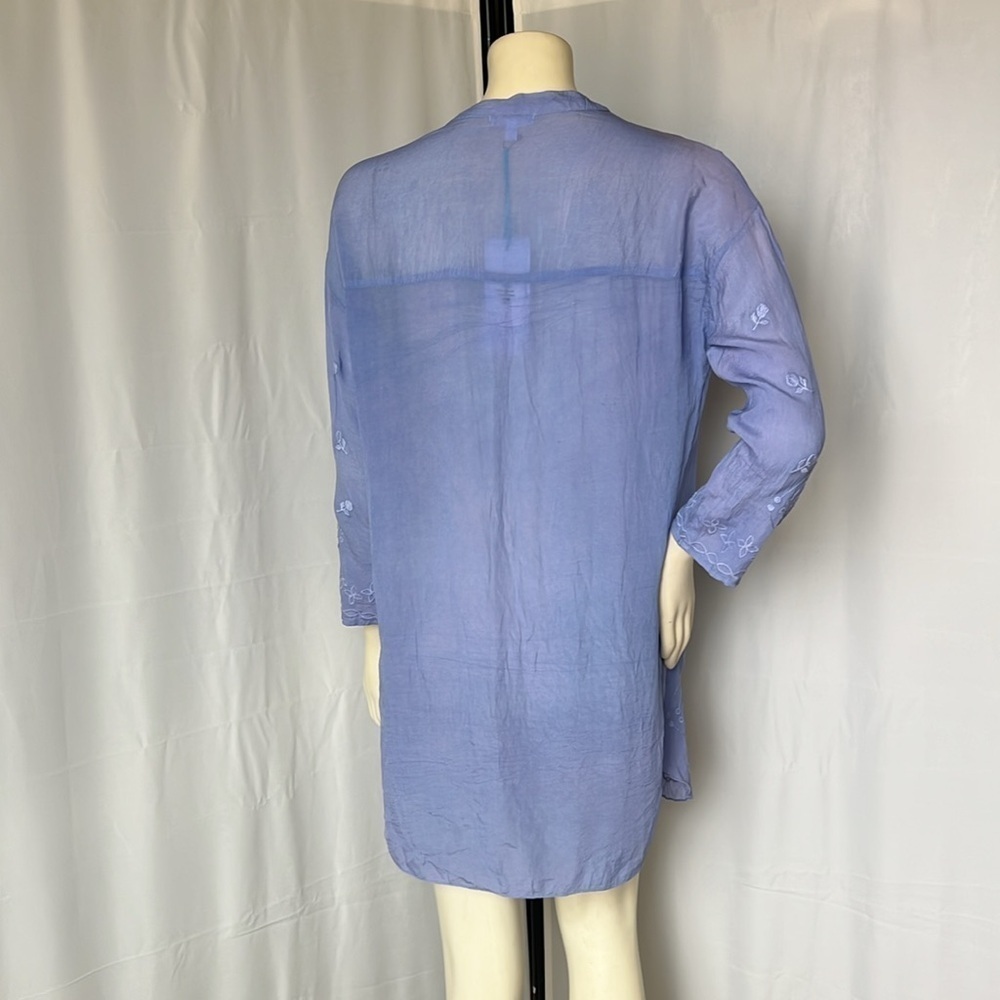 NWT Kyla Seo Embroidered Provence Blue Luana Tunic Top - Picture 4 of 5